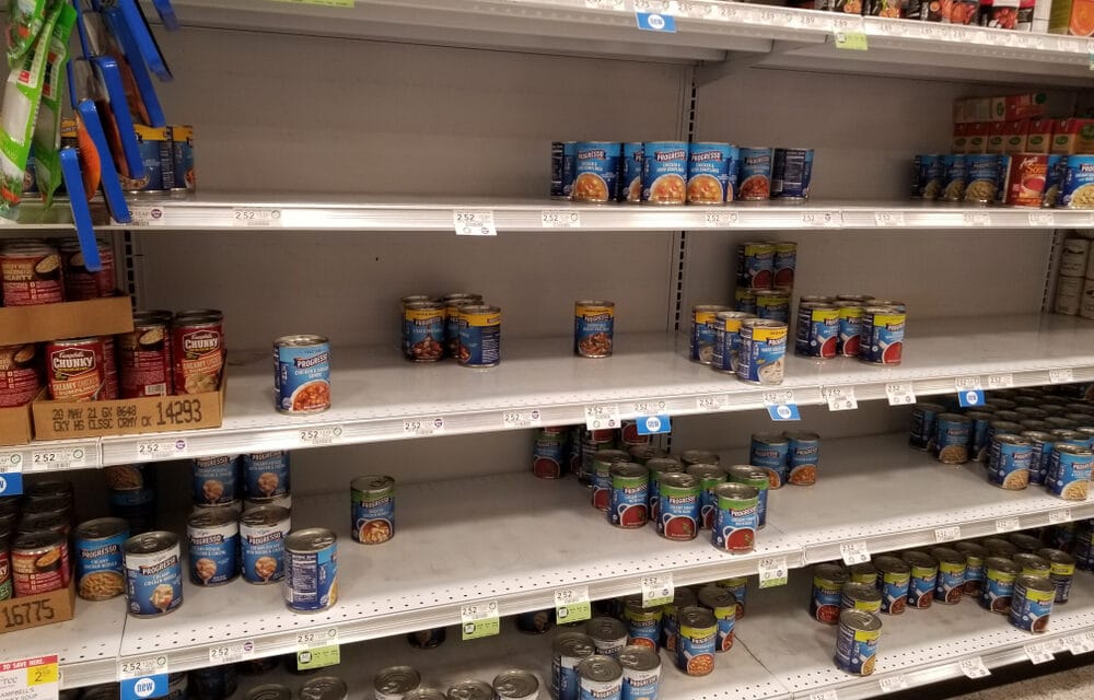 Now they are telling us to expect to see a shortage of canned foods during the Holiday Season
