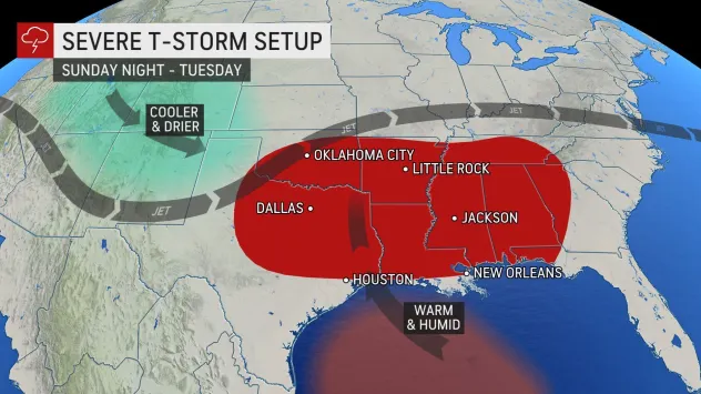 Forecasters are warning the South to prepare next week for “Round 3” of dangerous weather including tornadoes