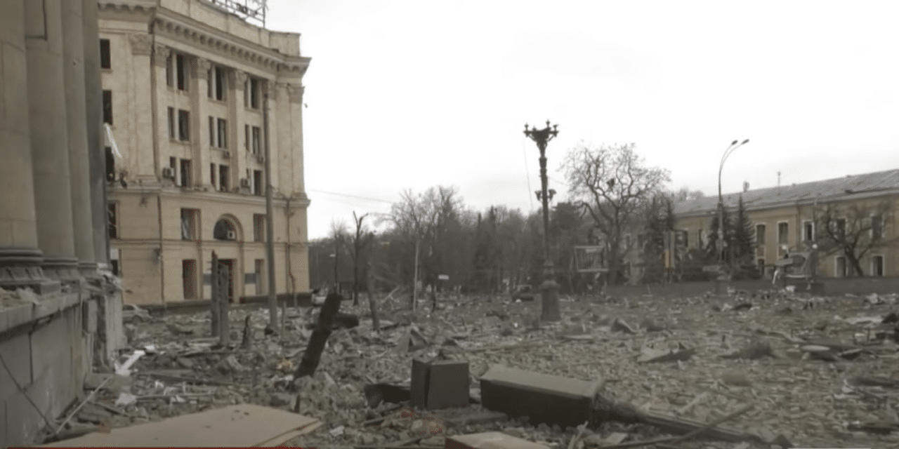 Kyiv rocked by huge explosions hours after dozens killed in Russian CLUSTER BOMB attack on Kharkiv