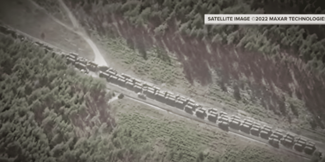 DEVELOPING: 40-mile convoy of Russian tanks and other vehicles are headed to the capital of Kyiv