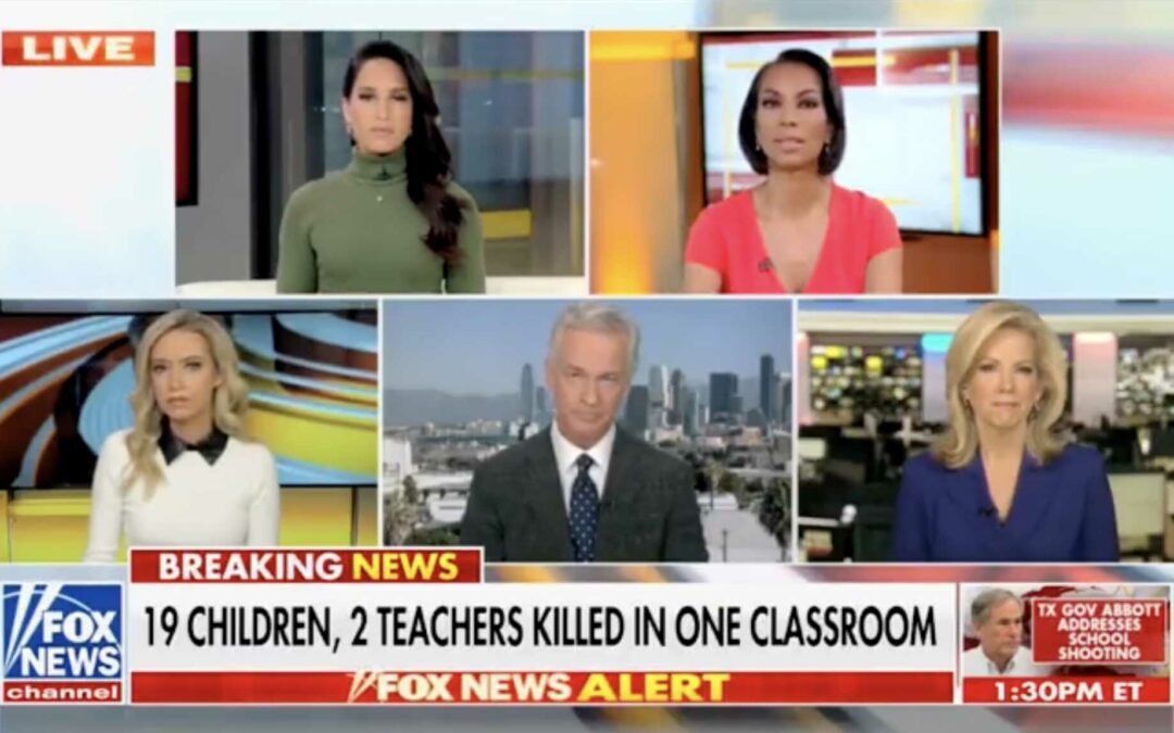 (WATCH) Fox News anchor tears up on live broadcast, Shares Bible verse after school shooting