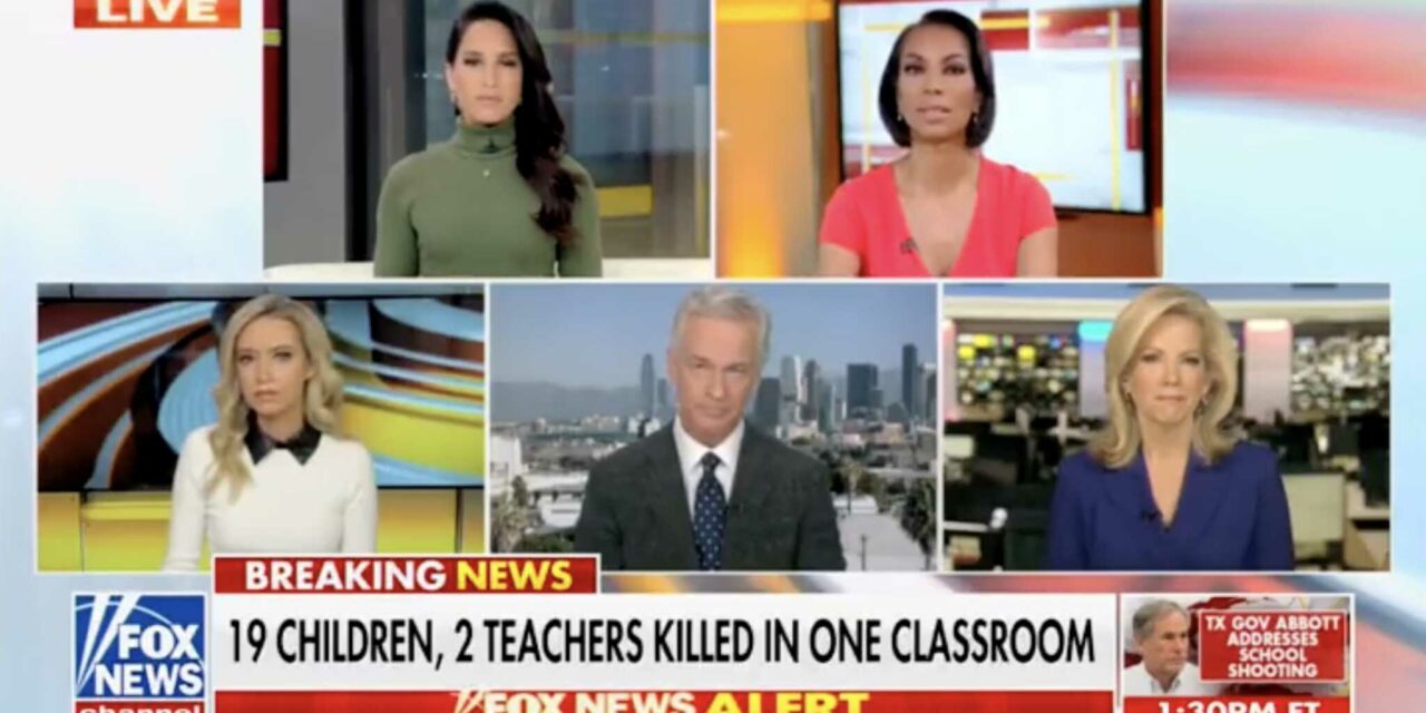 (WATCH) Fox News anchor tears up on live broadcast, Shares Bible verse after school shooting