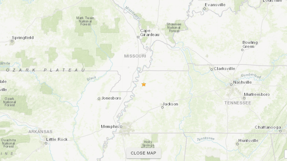 Early-morning earthquake rattles dozens near Tennessee-Missouri border