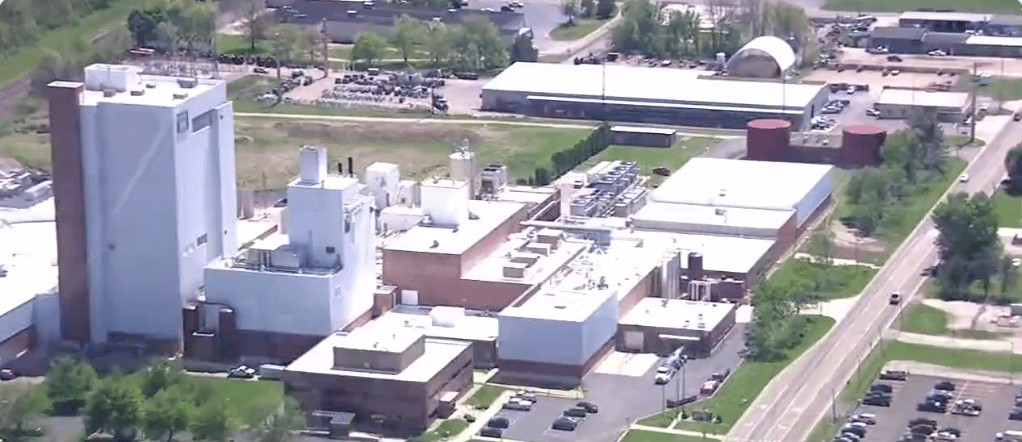 (WATCH) Baby formula plant has been shut down for a second time in four months after severe flooding strikes the facility
