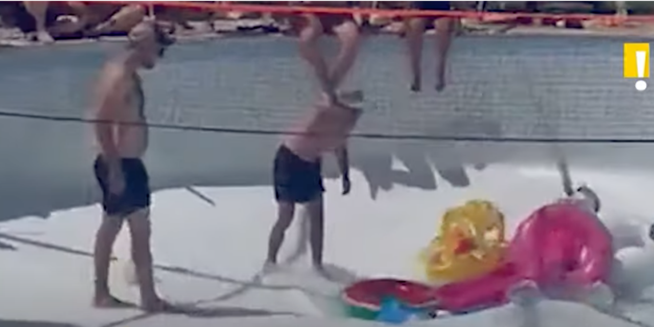 (WATCH) Massive sinkhole opens under swimming pool in Israel killing one man and injuring another