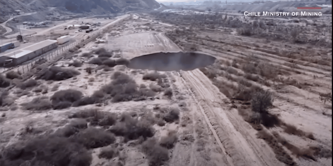Experts investigate mysterious 200-foot-deep sinkhole in Chile