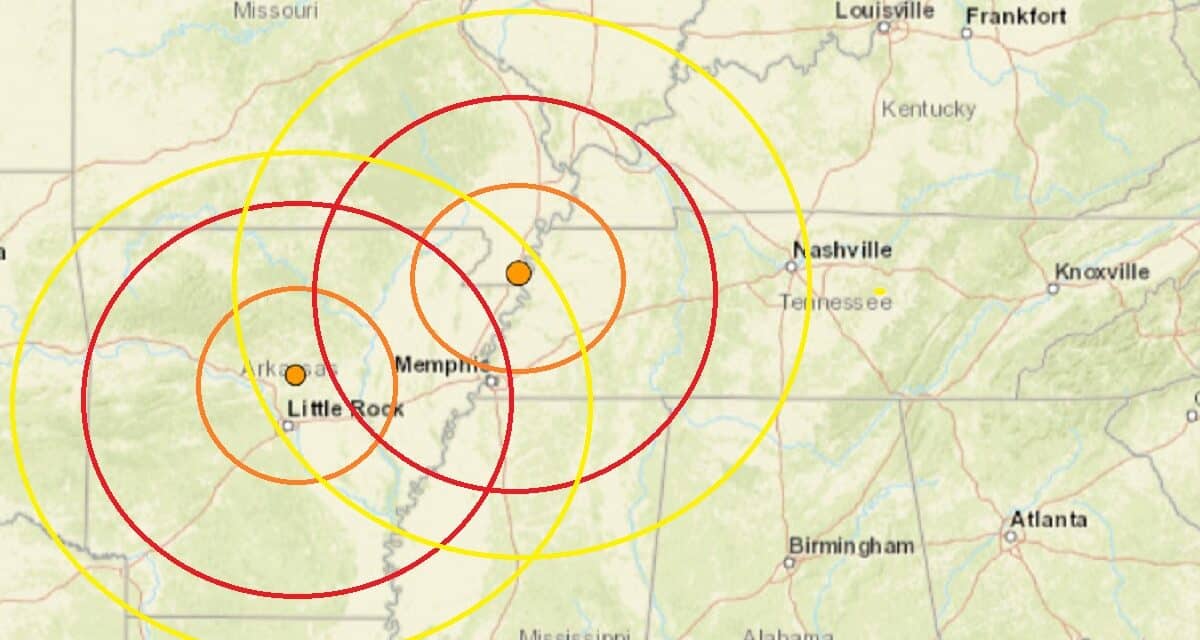 Small quakes rattle Northern Arkansas and Southeastern Missouri in the heart of the New Madrid