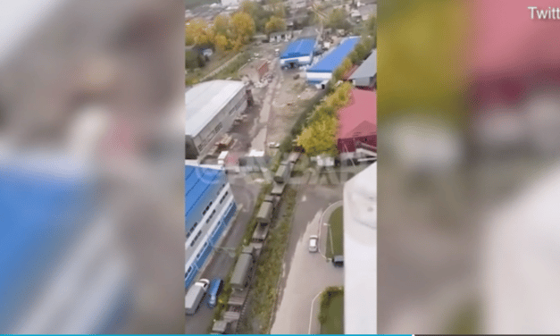 (WATCH) Russian nuclear military train is seen on the move in ‘possible warning to the West’ that Putin is prepared to escalate his Ukraine war