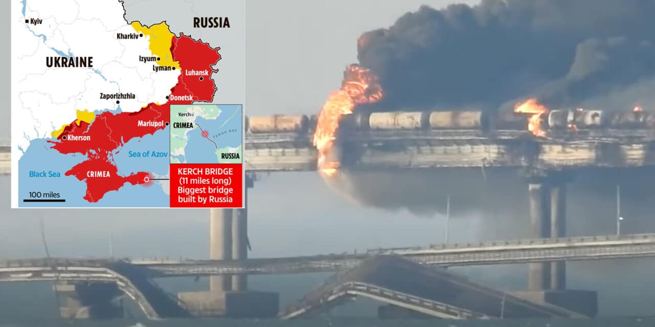 Putin’s prized bridge in Crimea has been destroyed, Russia blames truck bomb, Cuts off supplies to troops
