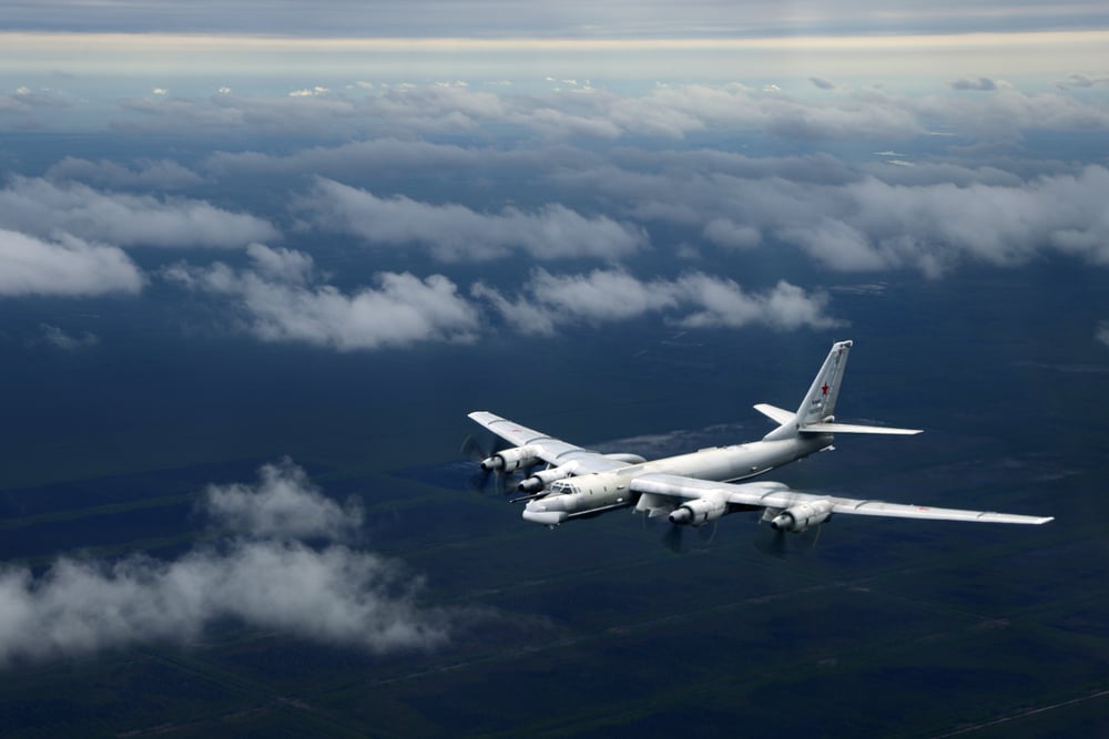 Russian bombers were intercepted over international airspace near Alaska