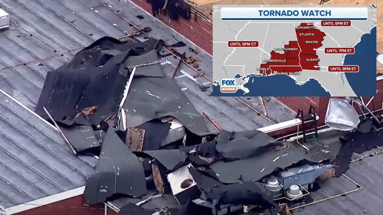 Tornadoes rip across six states across the southeast killing 6 in Alabama
