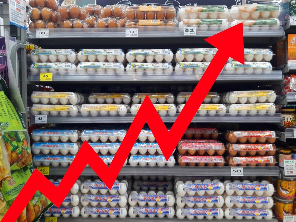 The Price of eggs have jumped 3 times the original price