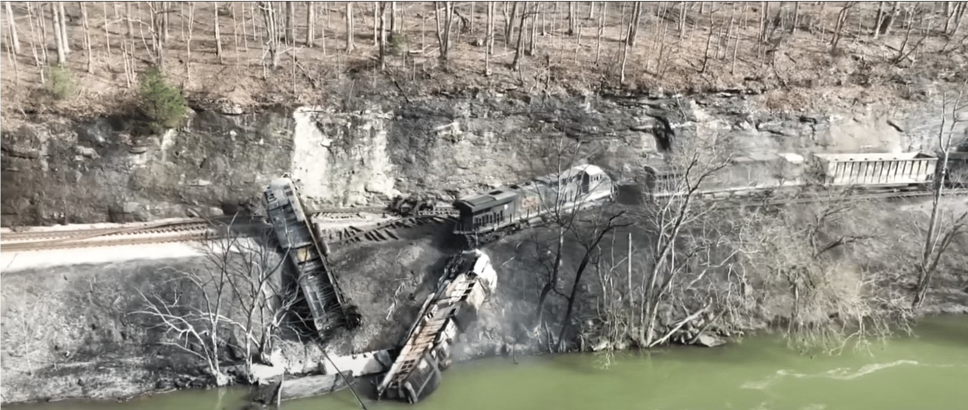 CSX freight train derails after striking rockslide in West Virginia, injuring 3 and spilling diesel into river