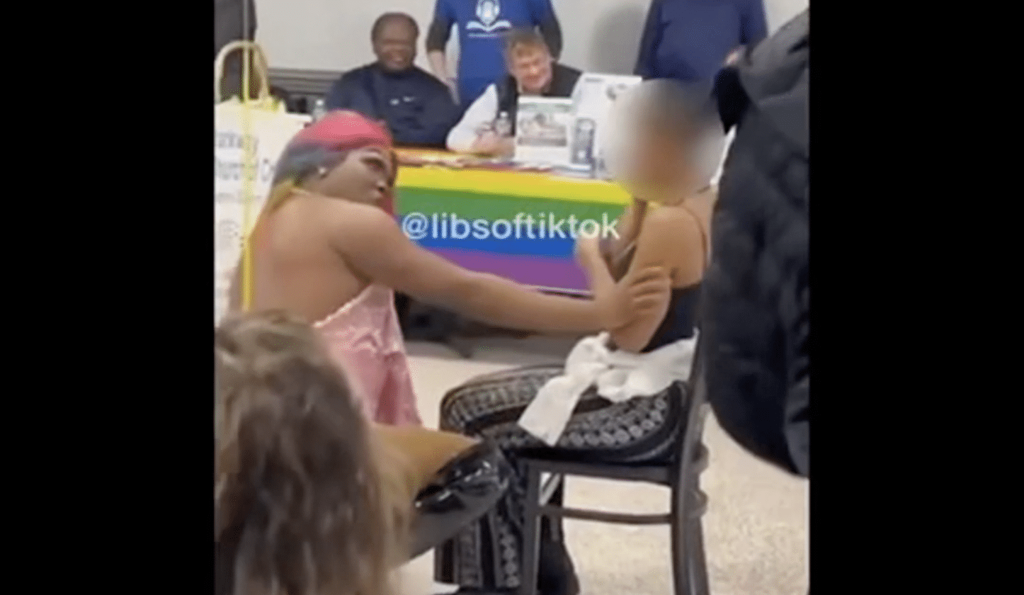 (WATCH) Video shows Drag queen straddling young girl at North Carolina public school