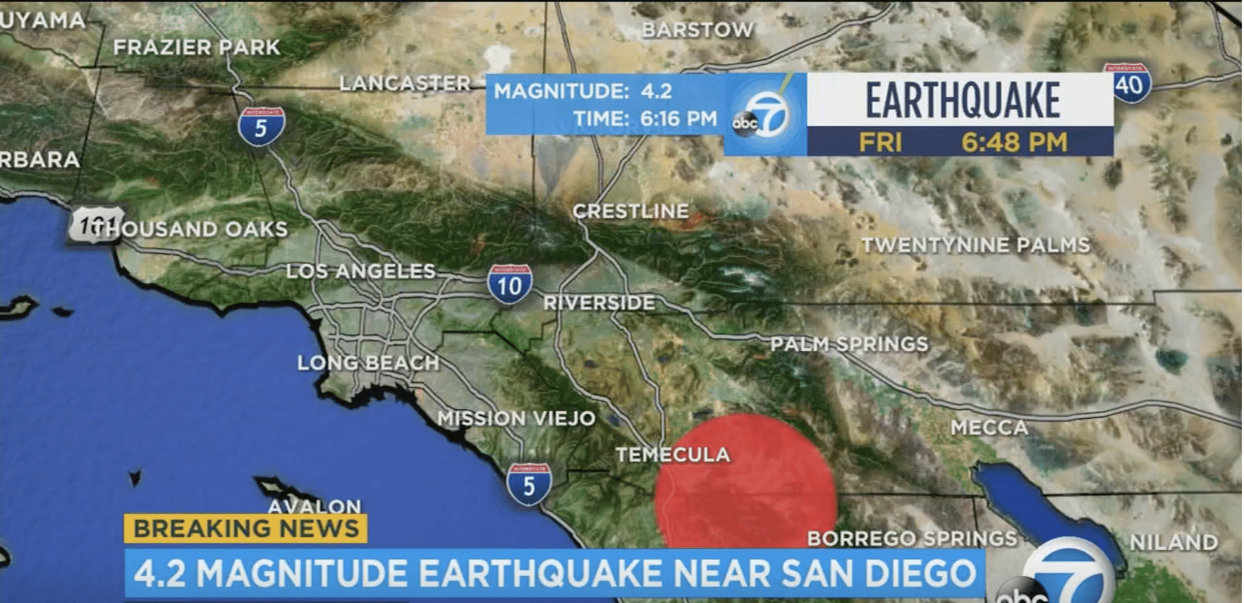 Magnitude 4.2 earthquake rattles Palomar Mountain in San Diego County, CA