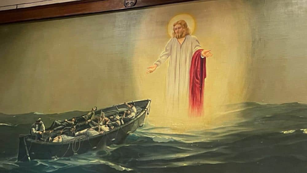 Painting known as “Christ on the Water” at US Merchant Marine Academy (USMMA) in NY forced to be covered up after secular group demanded its removal