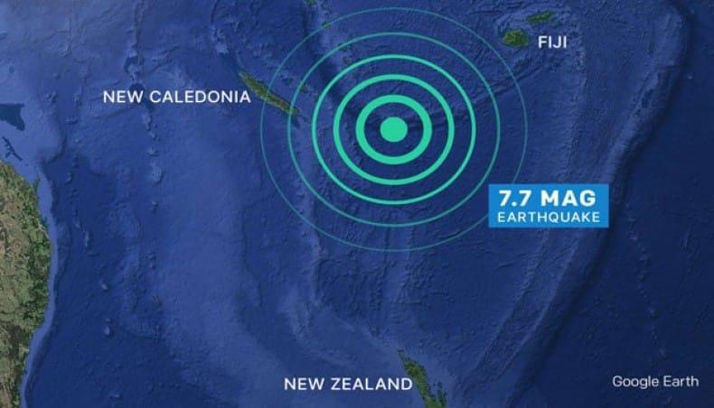 Massive earthquake swarm building off of South Pacific east of Australia, Has produced 2 large quakes over magnitude 7.0