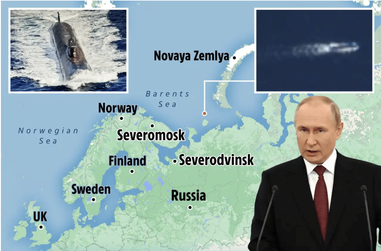 Russian submarine armed with ‘apocalypse’ Poseidon torpedo on the move, Spotted in chilling satellite images