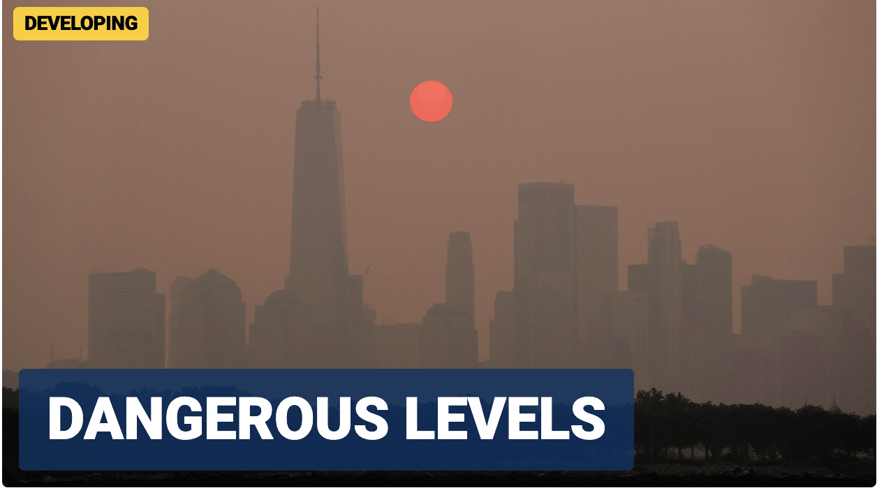 Millions in the US under air quality alerts as Canada wildfires rage, Worst air quality in 20 years grips NY City