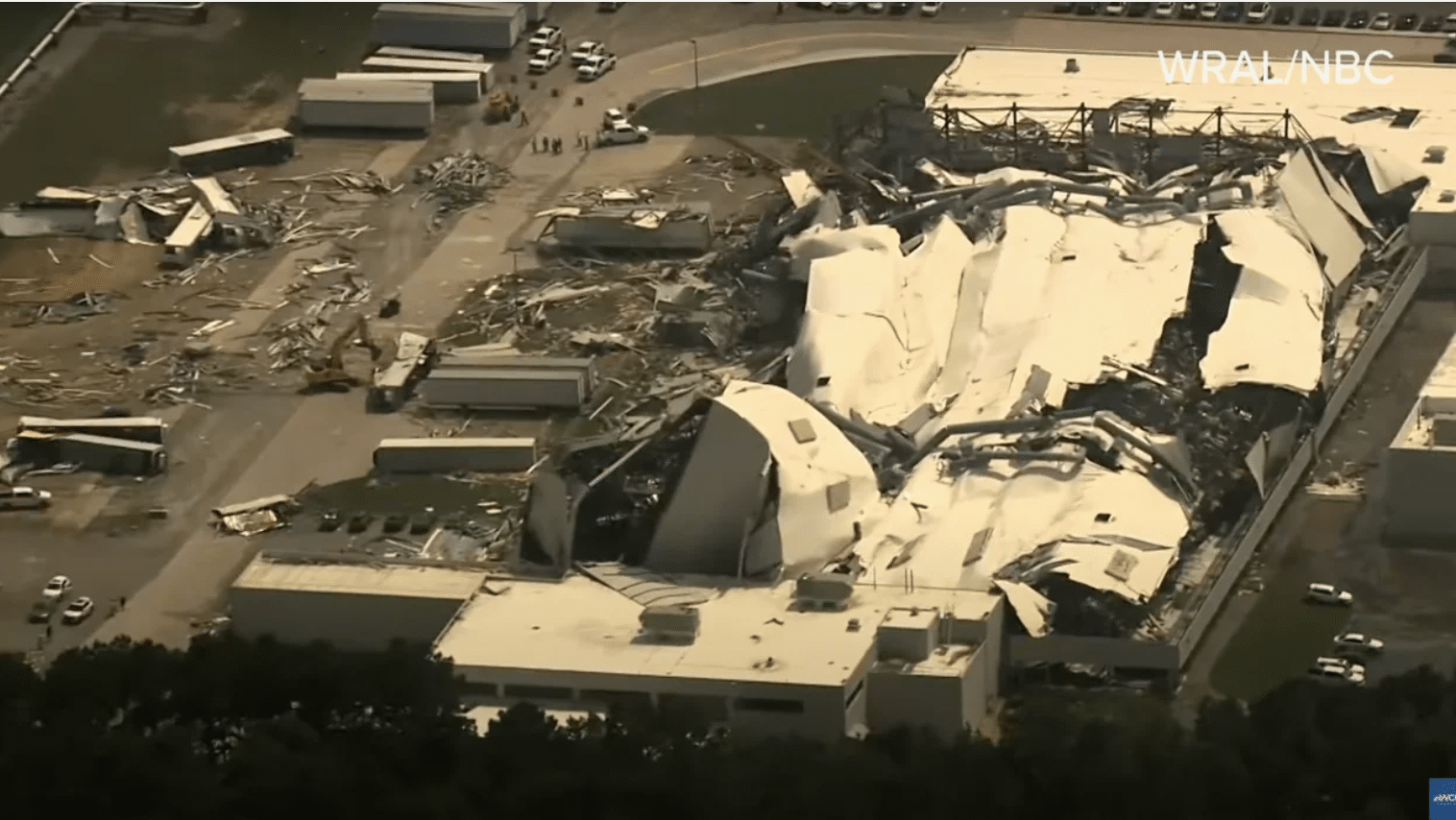 A Pfizer facility was struck by the tornado that ravaged North Carolina