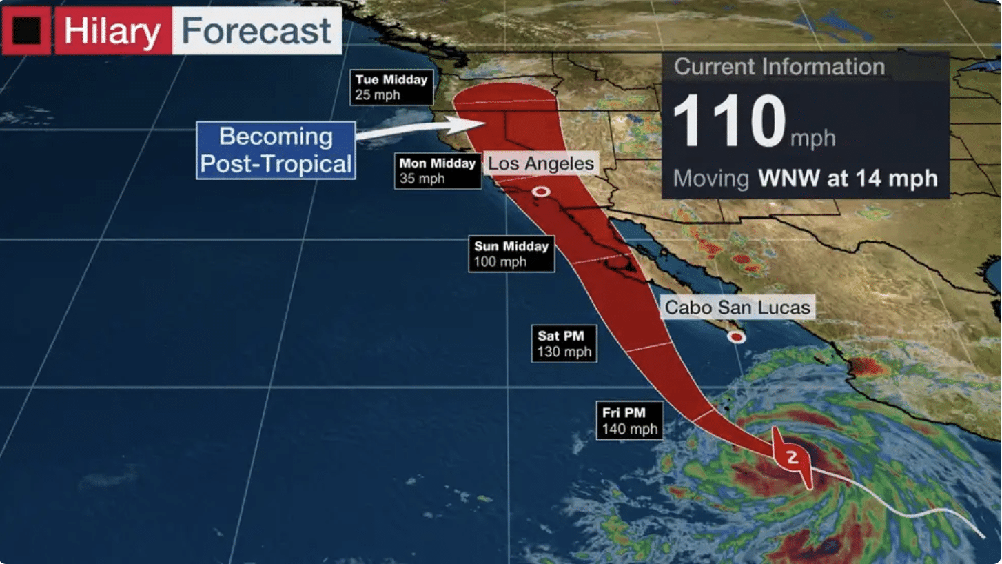 DEVELOPING: Hurricane Hilary could be first tropical storm to hit California in 84 years
