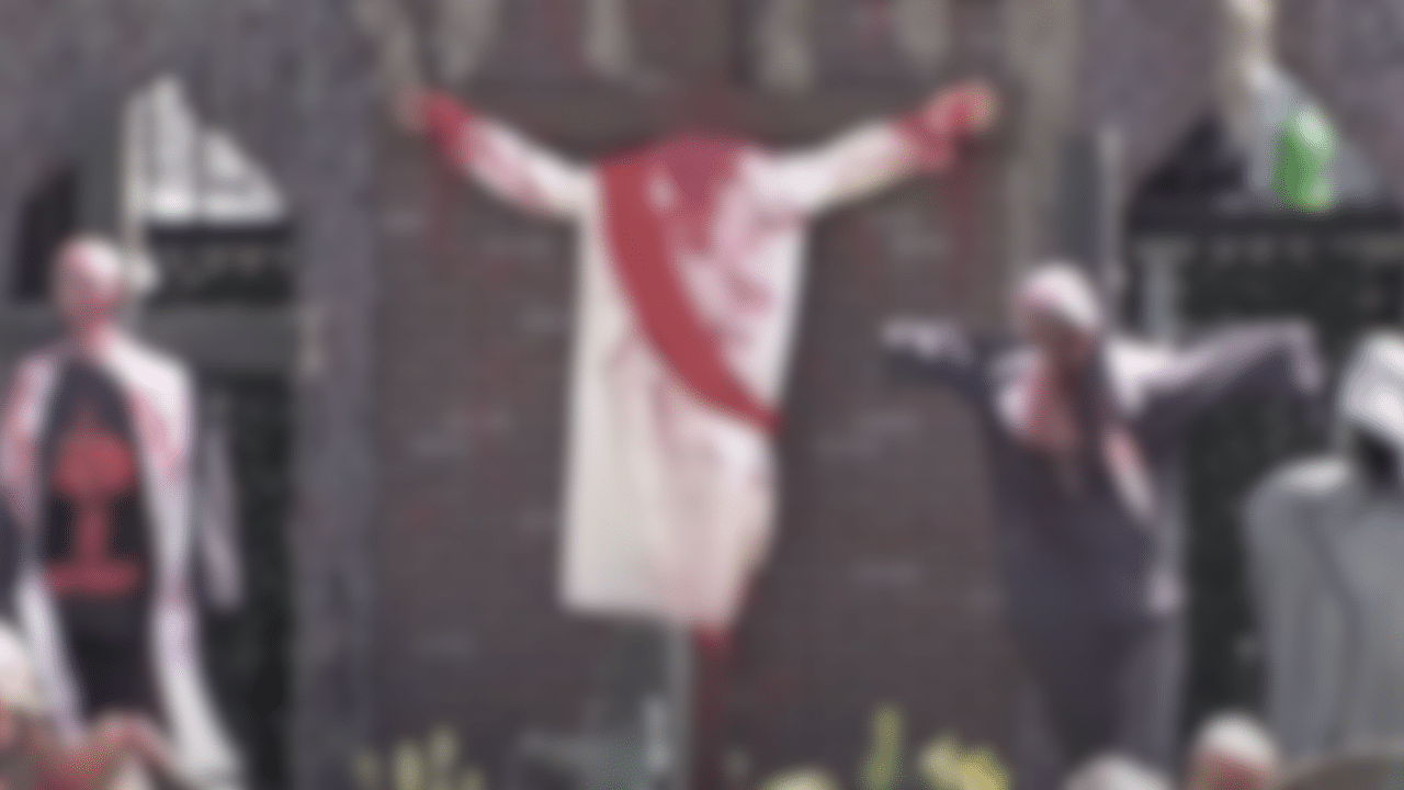 Halloween display featuring Jesus beheaded sparks controversy