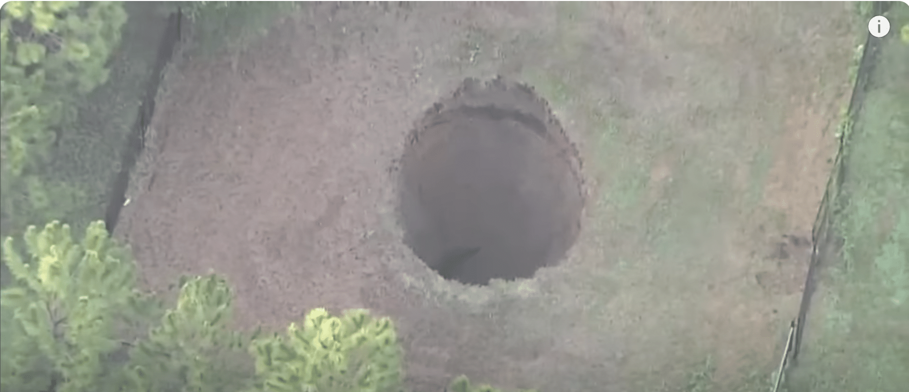 Giant Sinkhole, 50 feet wide, forms in same Florida area as 75-foot sinkhole months earlier