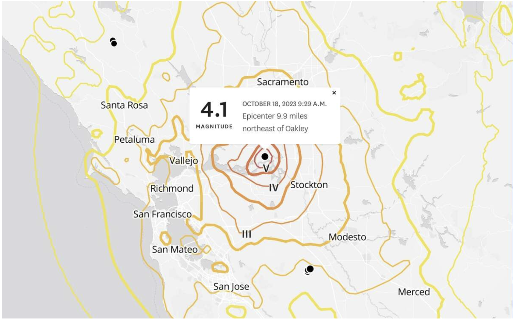 4.1-magnitude quake strikes Northern California, triggering ShakeAlert
