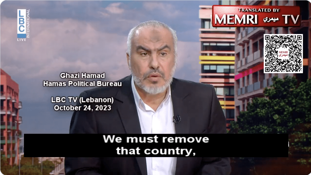 (WATCH) Hamas official warns ‘We will repeat October 7 again and again’…”Israel must be removed”