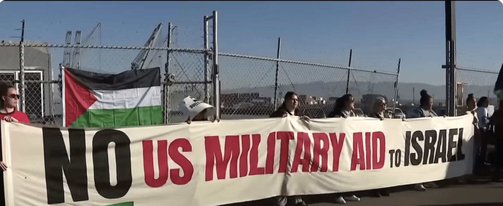 Pro-Palestinian protesters in California block U.S. government ship: ‘Joe Biden, you can’t hide’