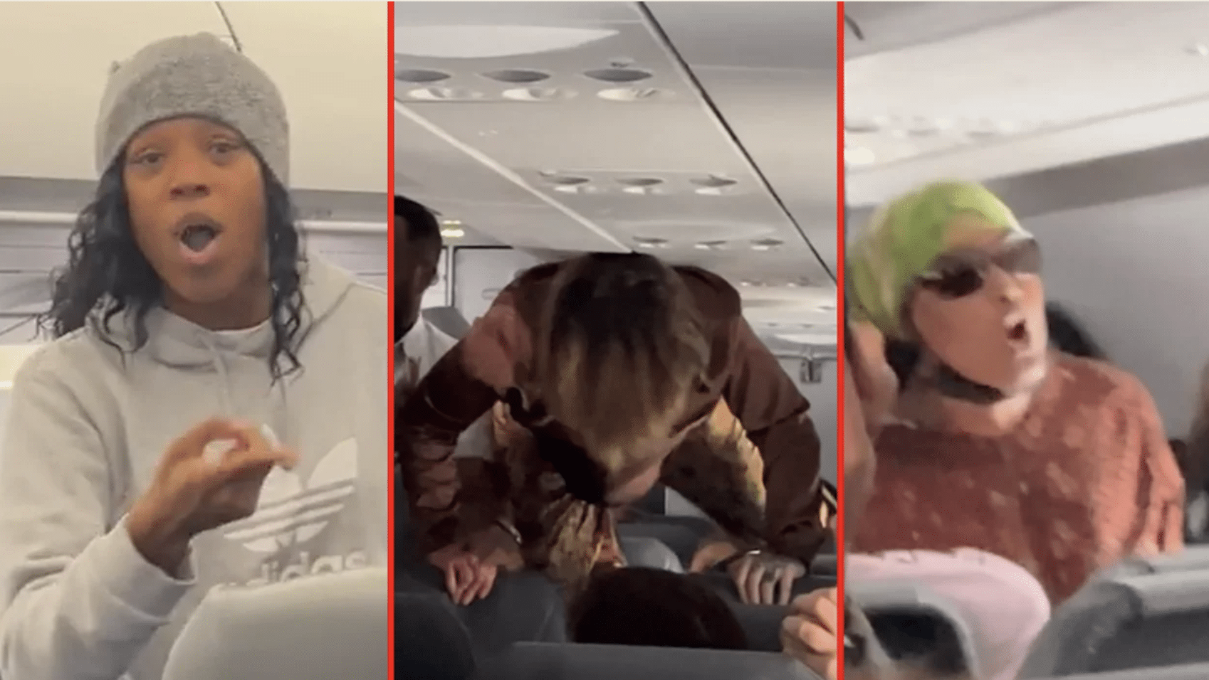 (WATCH) Multiple women interrupt flight with screaming, singing, and crawling over seats, causing claims of demonic possession.