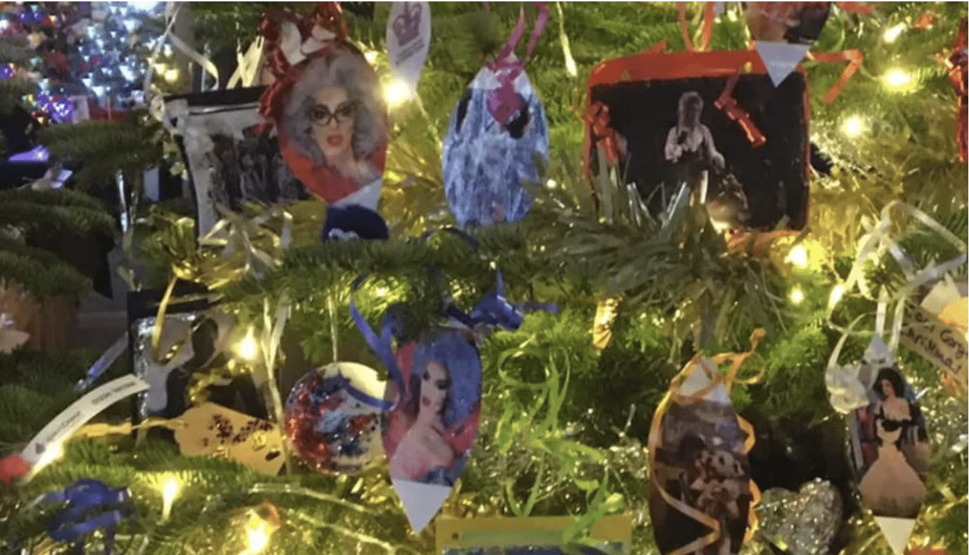 “Church” celebrates Christmas by decorating tree with Drag Queen ornaments and decorations