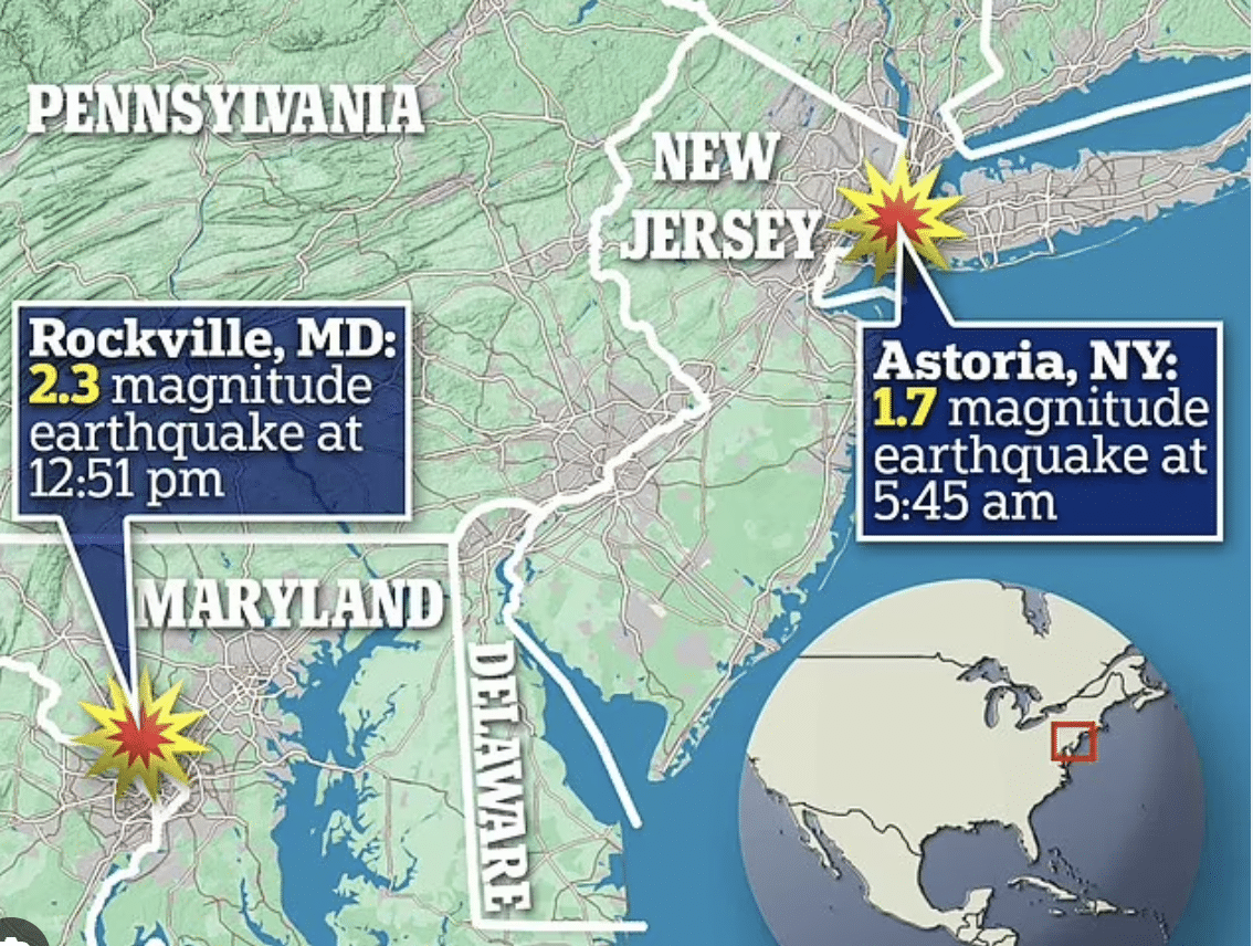 BIRTH PANGS: Earthquake felt by many across Maryland and DC, Same day as quake rattling buildings in NY