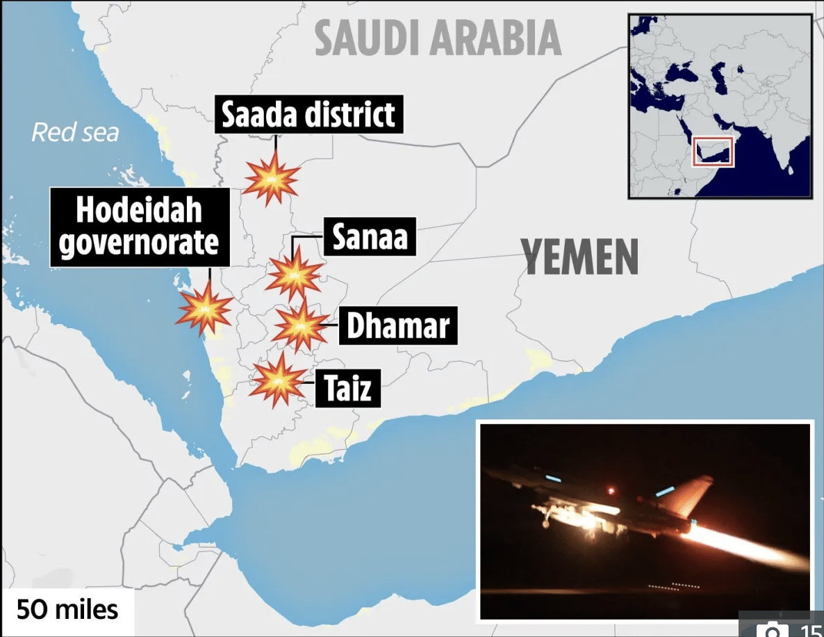 Iran-backed rebels vow ‘unimaginable’ revenge on US and UK after strikes on Houthi strongholds ‘kill five militants’