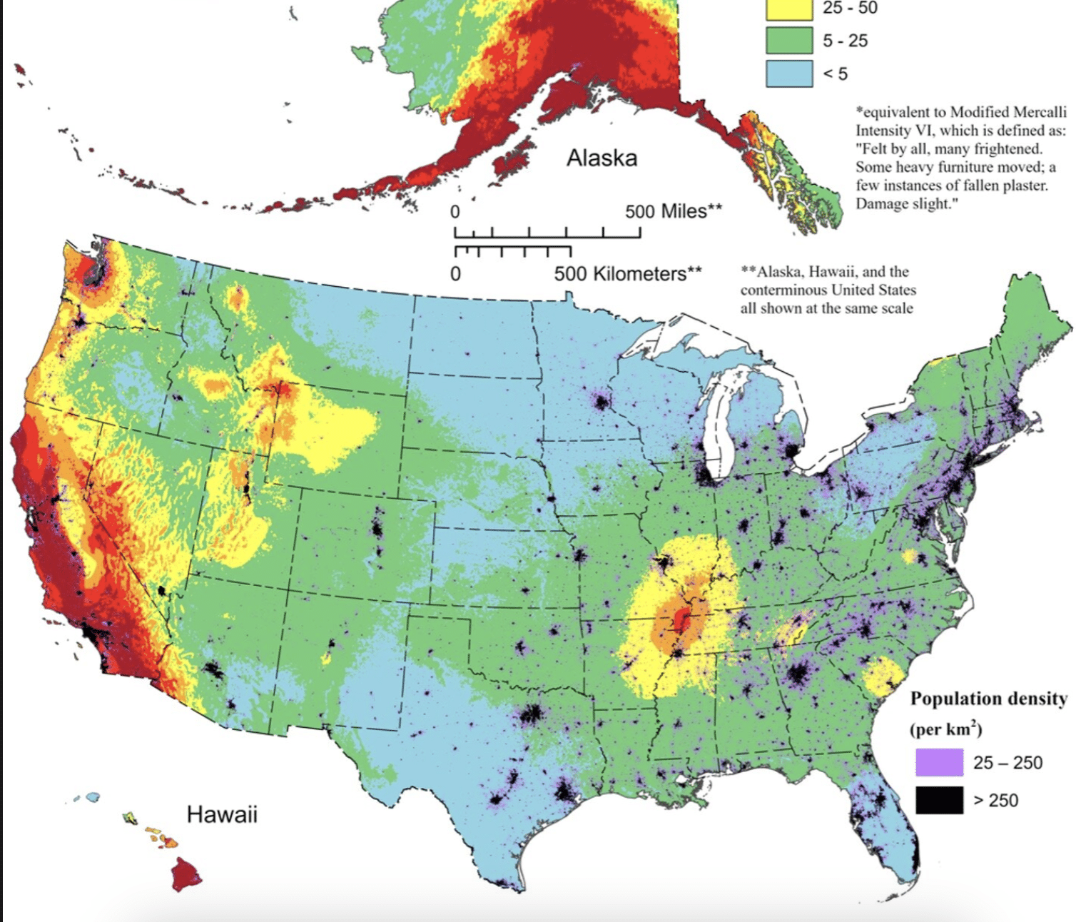 New map reveals where damaging earthquakes are most likely to occur in US 