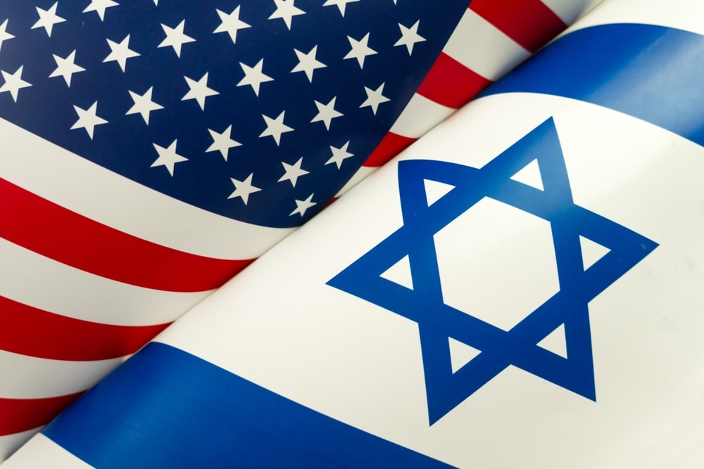 Usa,Israel.,Photo,American,Flag,And,Flag,Of,Israel,Conveys | End Time ...
