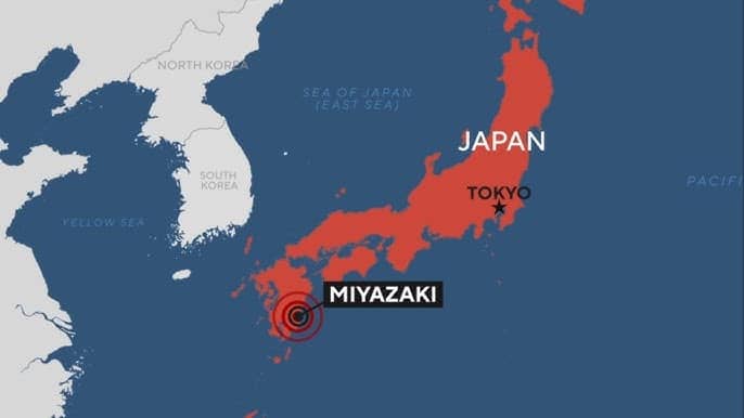 DEVELOPING: Magnitude 7.1 earthquake strikes near Japan’s Kyushu Island prompting tsunami advisory