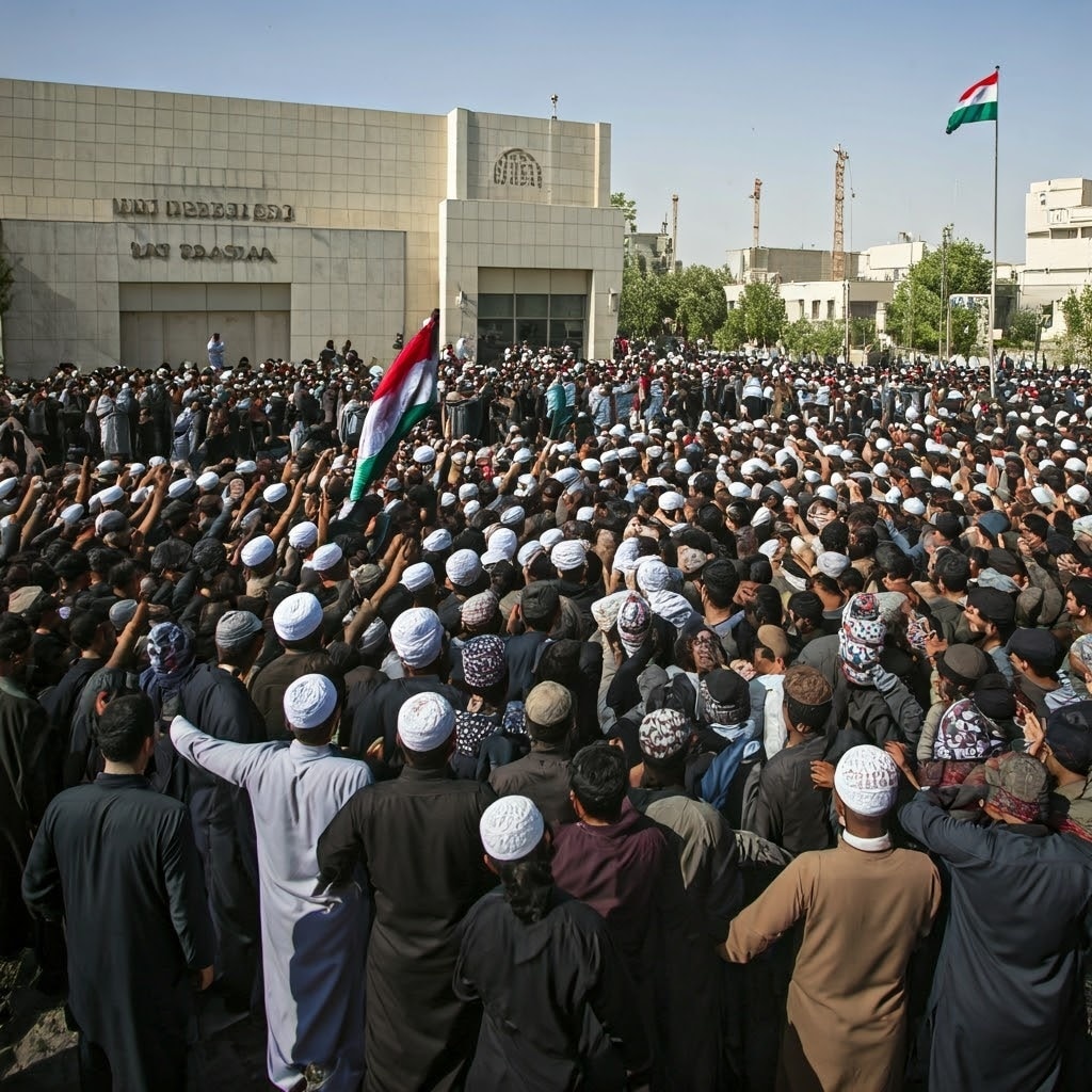 Thousands of Iraqis attempt to storm US Embassy in Baghdad following death of Hassan Nasrallah