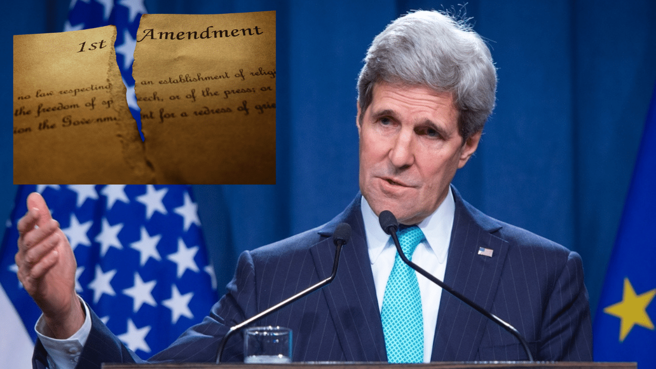 (WATCH) John Kerry says First Amendment is a ‘Major Block’ to stopping ‘Disinformation,’ hopes to ‘Implement Change’