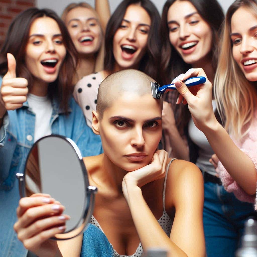 Leftist women are shaving their heads in protest of Trump victory