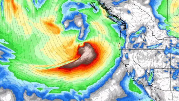 Atmospheric River + Bomb Cyclone = A major disaster brewing for the West Coast