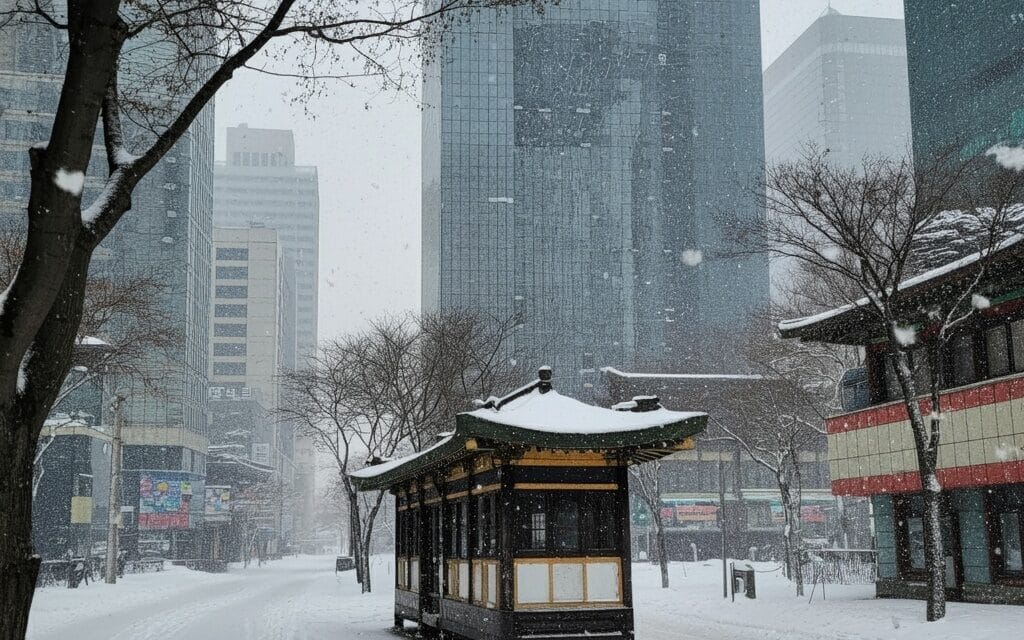 Seoul was struck by the heaviest snowfall in over 100 years, causing injuries and traffic chaos