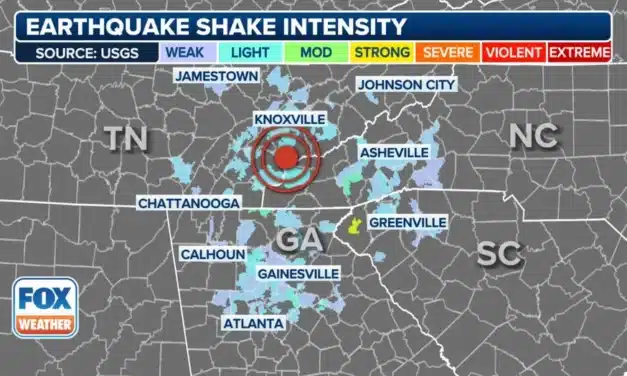 East Tennessee rocked by 4.1 magnitude earthquake